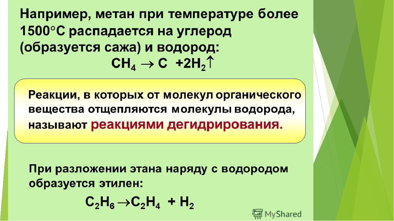 Реакция водорода с углеродом формула