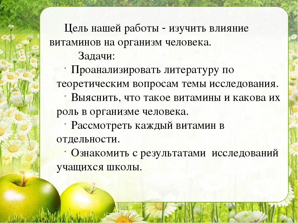 Влияние витаминов на здоровье человека презентация