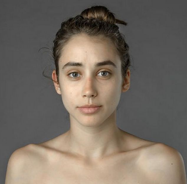About face: Esther Honig, 24, sent this unretouched portrait to participants in more than 25 countries with the request 