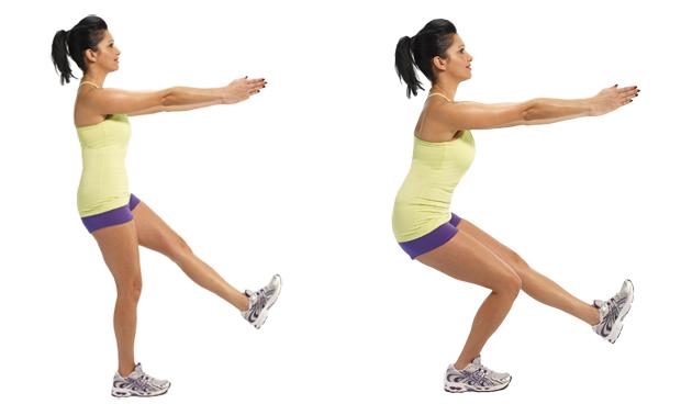Cellulite exercises Single leg squat