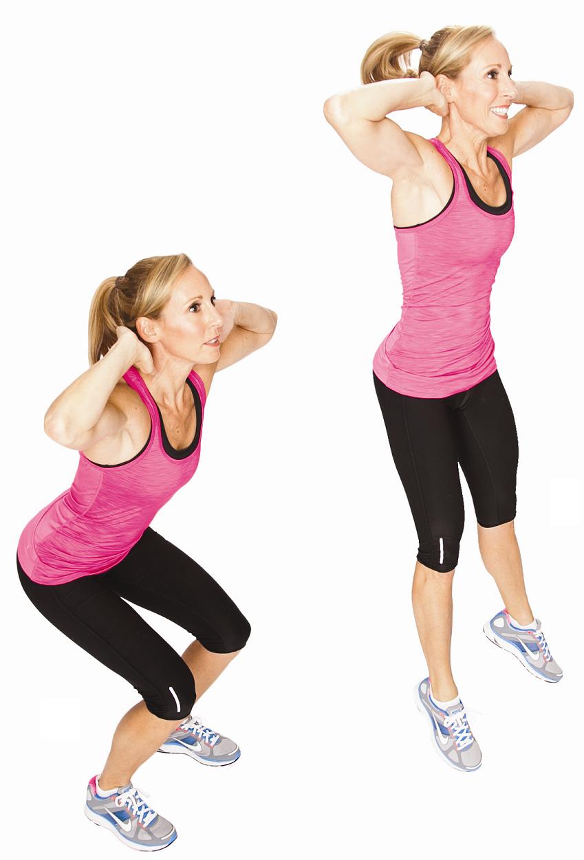 Cellulite exercises Squat Jumps