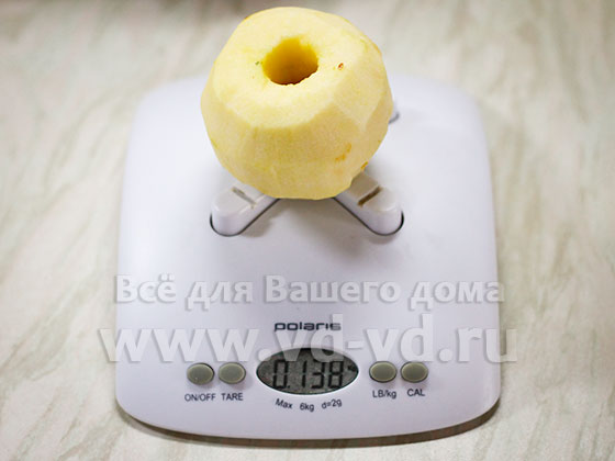 Вес яблока среднего размера
